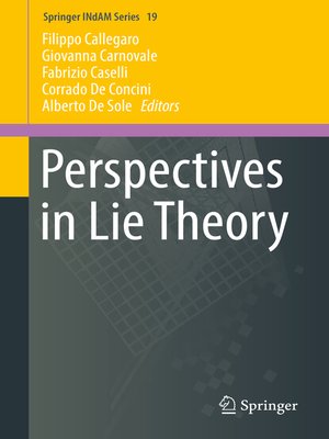 cover image of Perspectives in Lie Theory